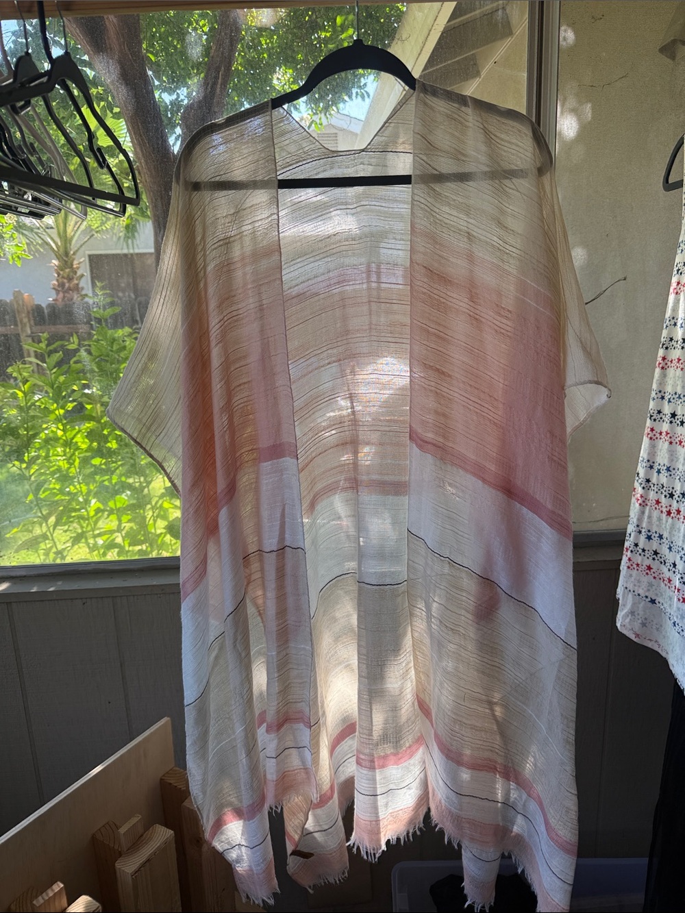 Lightweight Pink Shawl